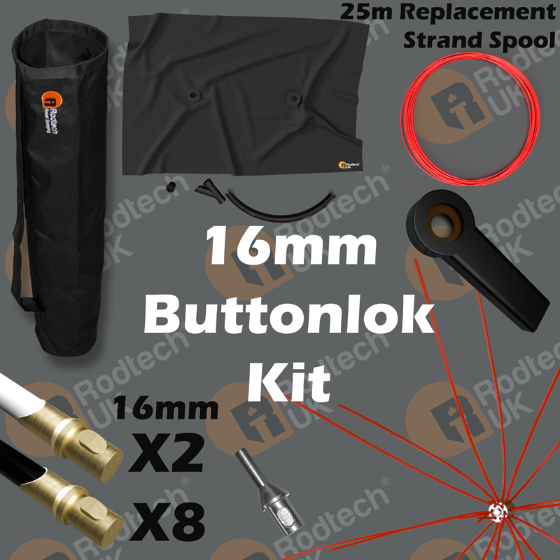 Buttonlok 16mm Chimney Power Sweeping Kit (KIT16BBL) | Rodtech UK Limited